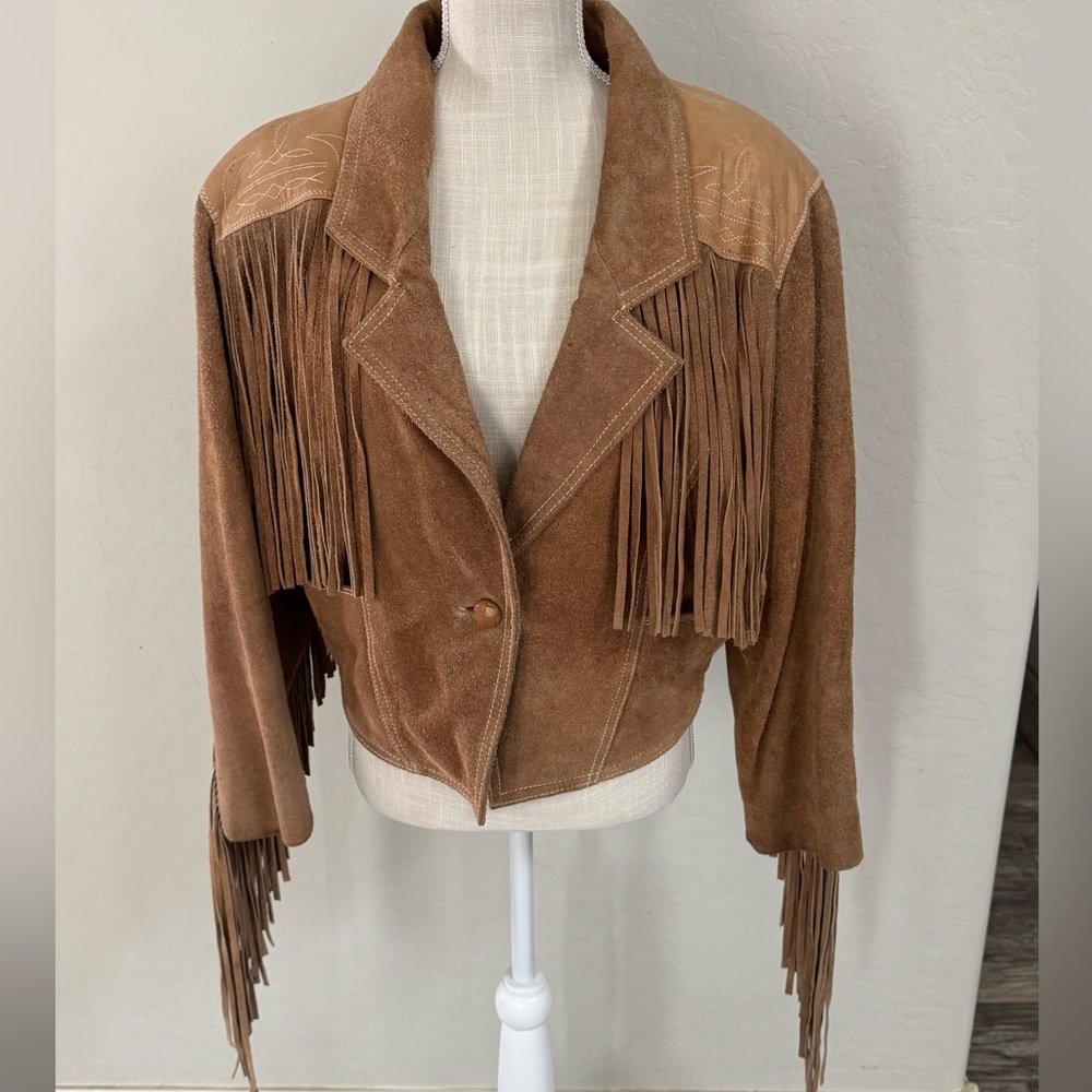 Avanti Suede/Leather Fringe Jacket